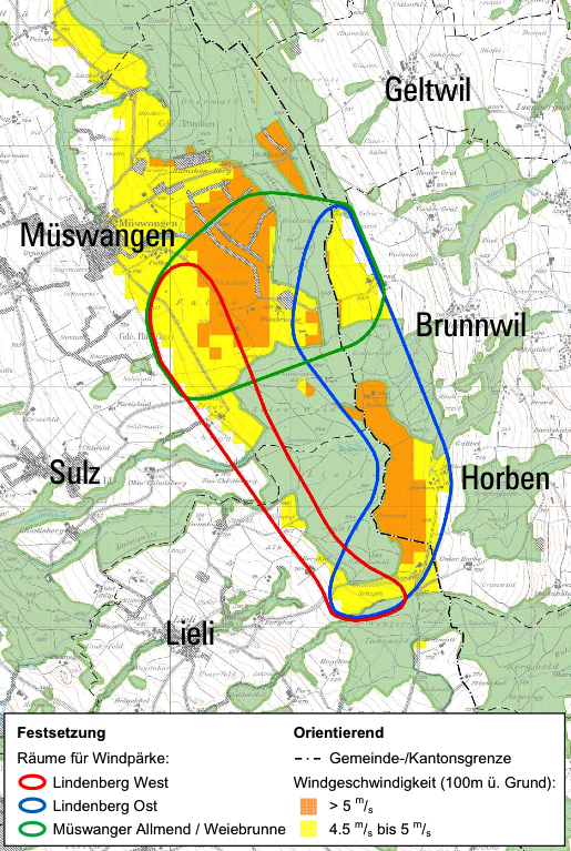 Plan Windparks Lindenberg