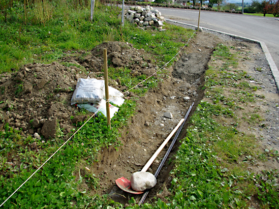 Fundament, Graben